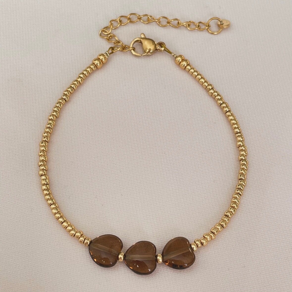 Armband chocolat hartjes