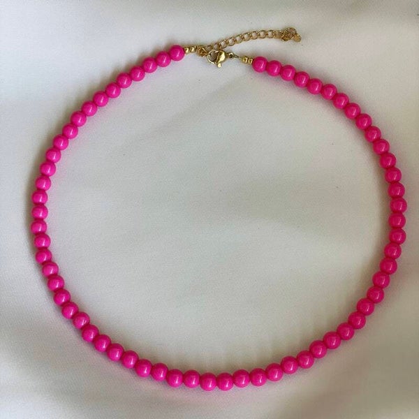 Kralenketting candy pink
