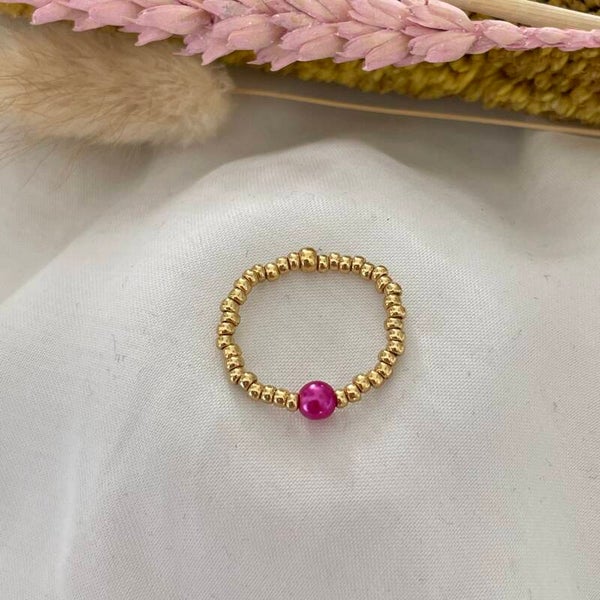 Ring Lazise parel roze