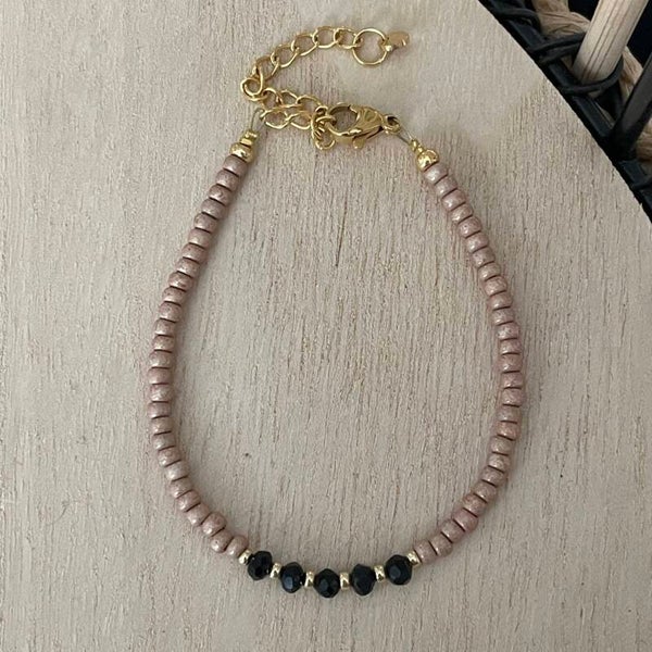 Armband Lazise caramel black