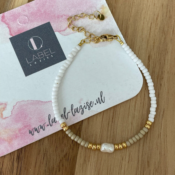 Armband Label Lazise Summer pearl
