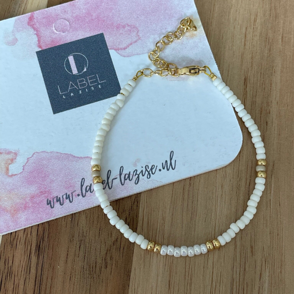 Armband Label Lazise White beauty