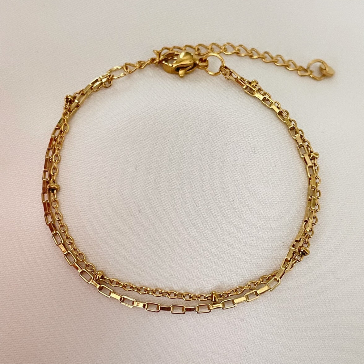 Armband festive dubbel gold