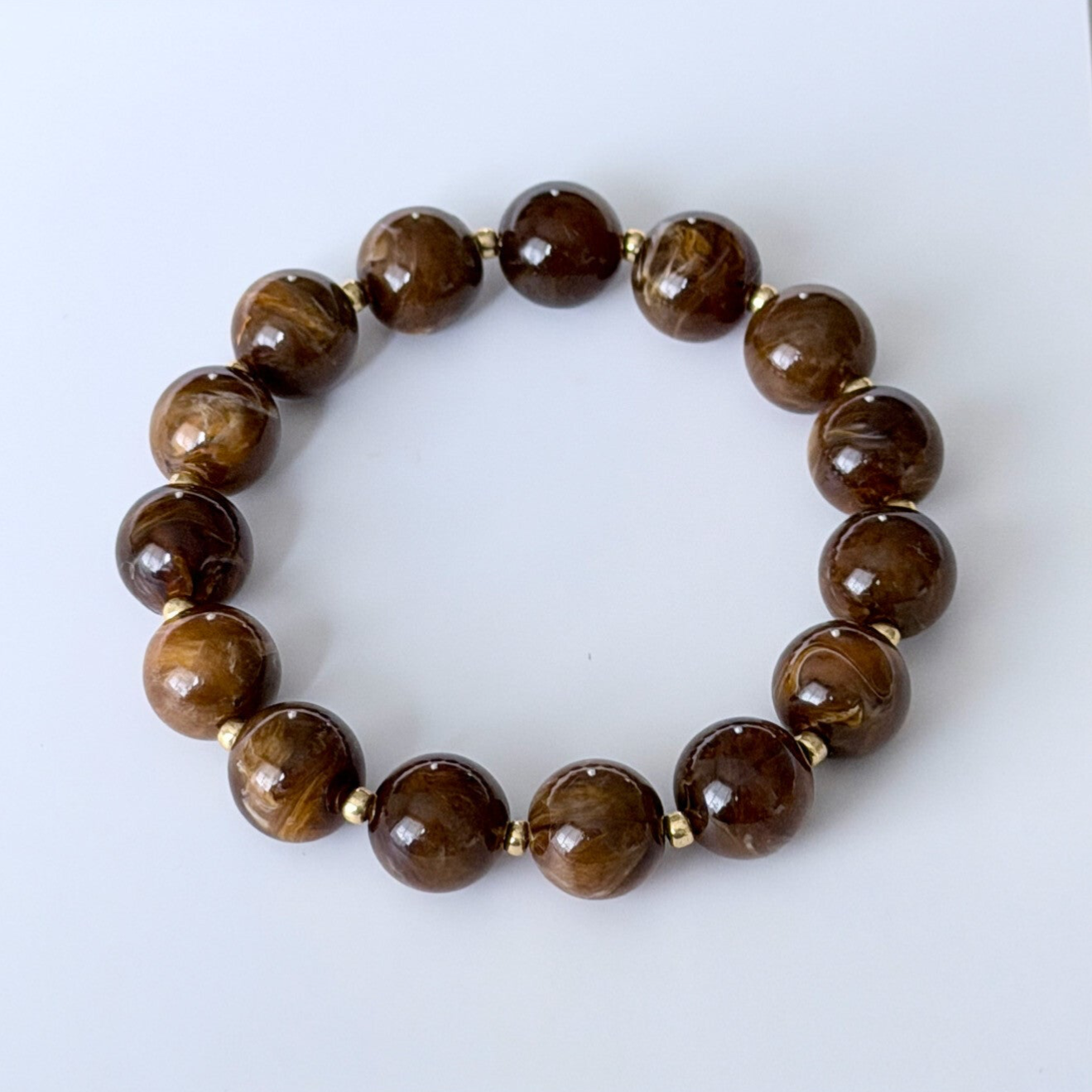 Armband neutral rond bruin