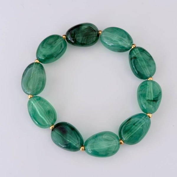 Armband pastel donkergroen