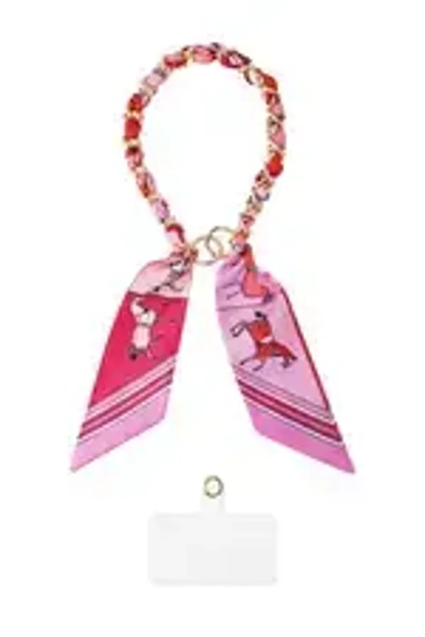 Telefoonkoord bandana roze