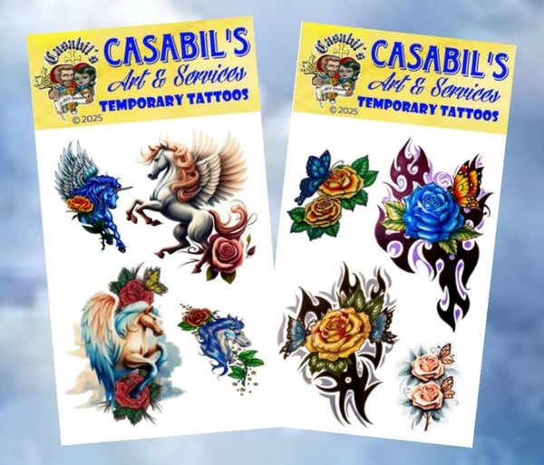 Temporary tattoo packs