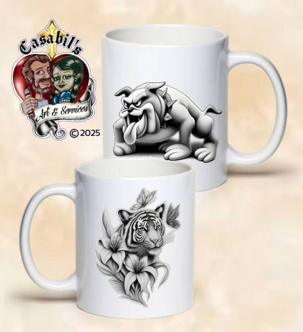 Black and white style coffee mugs!