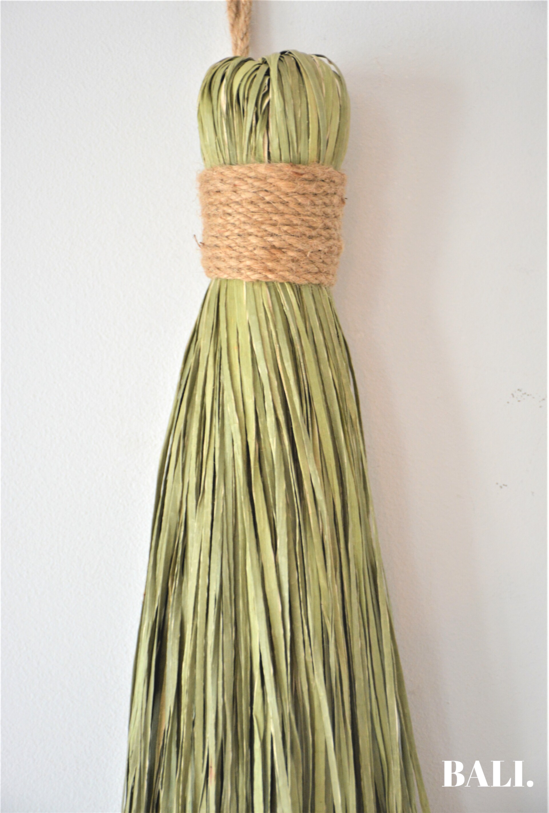 Boho Zeegras Hanger | Hijau Panjang XL