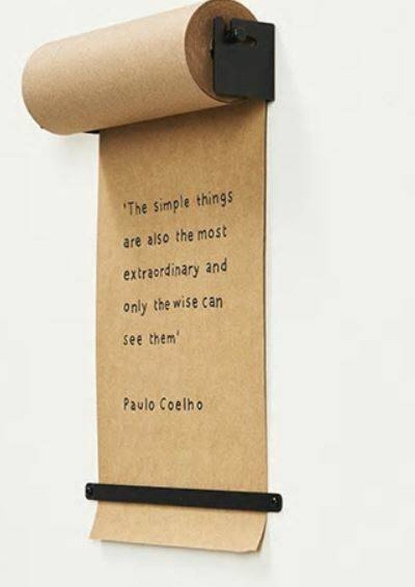 Kleine kraft papier wand rol met houder  (20 cm)