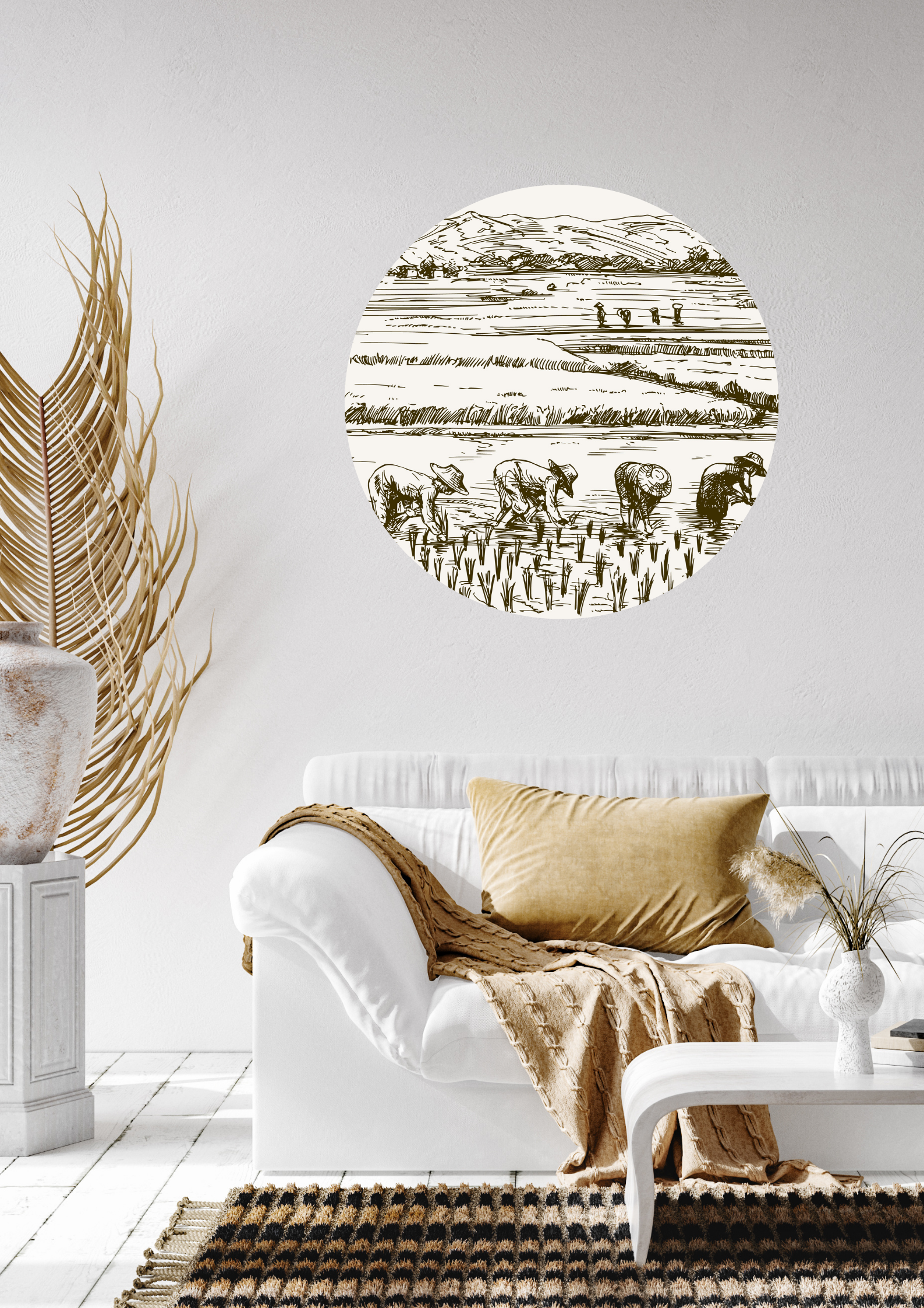 Muurcirkel - Binnen & buiten - Ricefields | BALI. Lifestyle