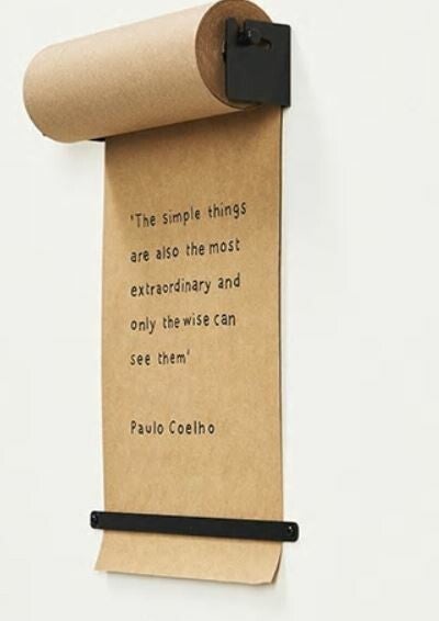 Kleine kraft papier wand rol met houder  (20 cm)