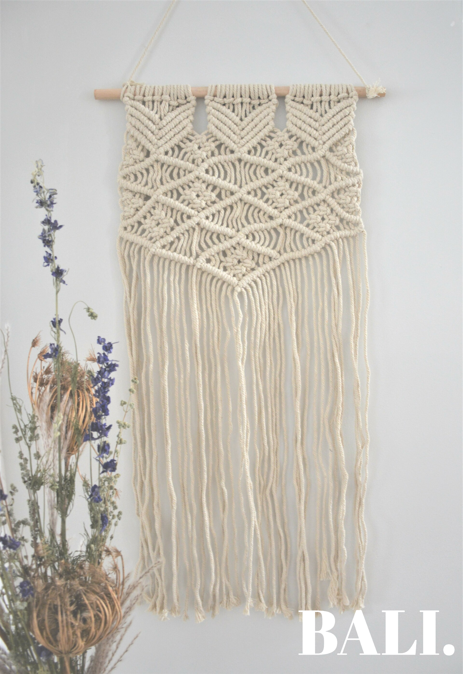 Macramé muur decoratie hanger (75x31)