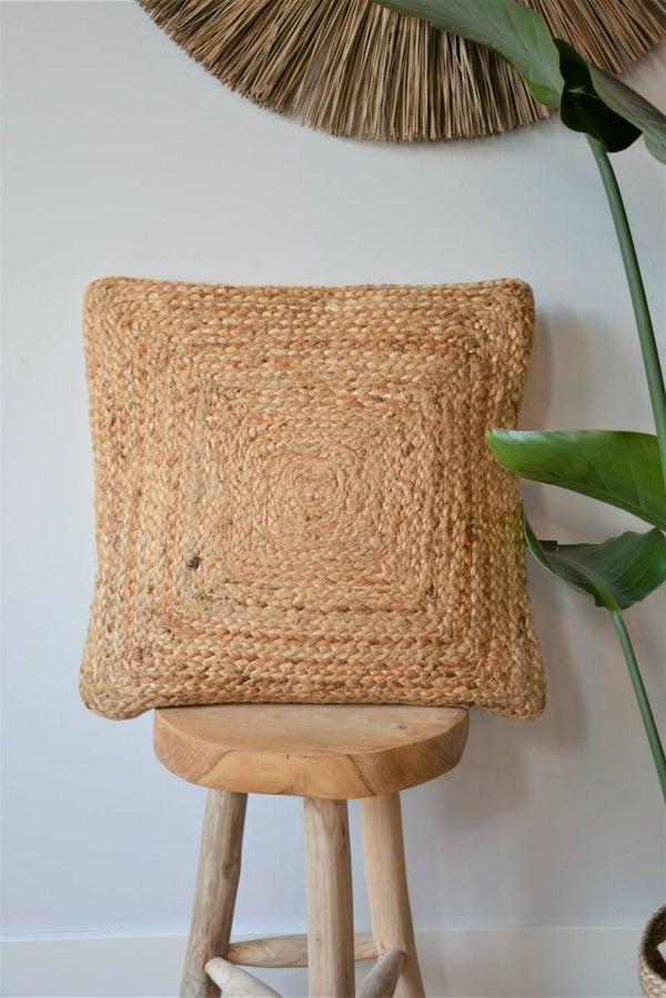 Jute kussen 43x43