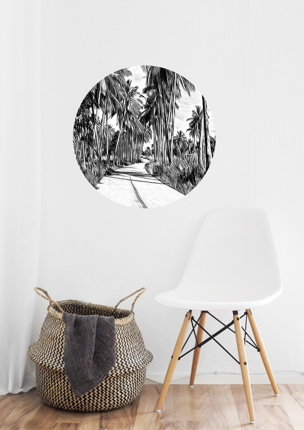 Muurcirkel - Binnen & buiten - Palmtree Road  | BALI. Lifestyle
