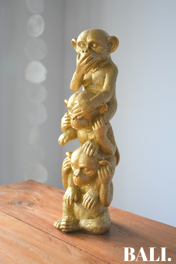 3 monkeys | goud