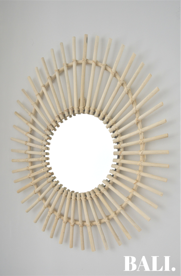 Rotan spiegel - Naturel