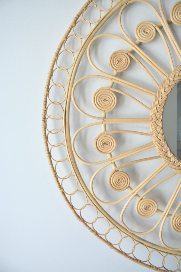 Rotan spiegel XL 90 cm - Matahari - HAND MADE