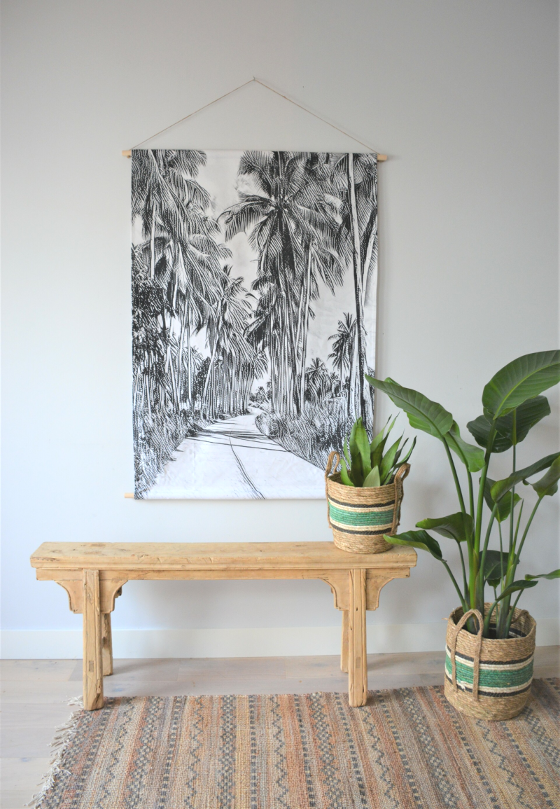 Wandkleed Palmtree Road | Bali Lifestyle wandkleden wanddecoratie