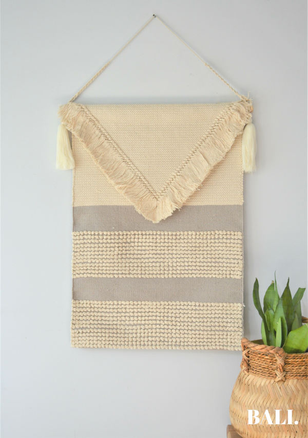 Wandtapijt | Macramé | Naturel XL