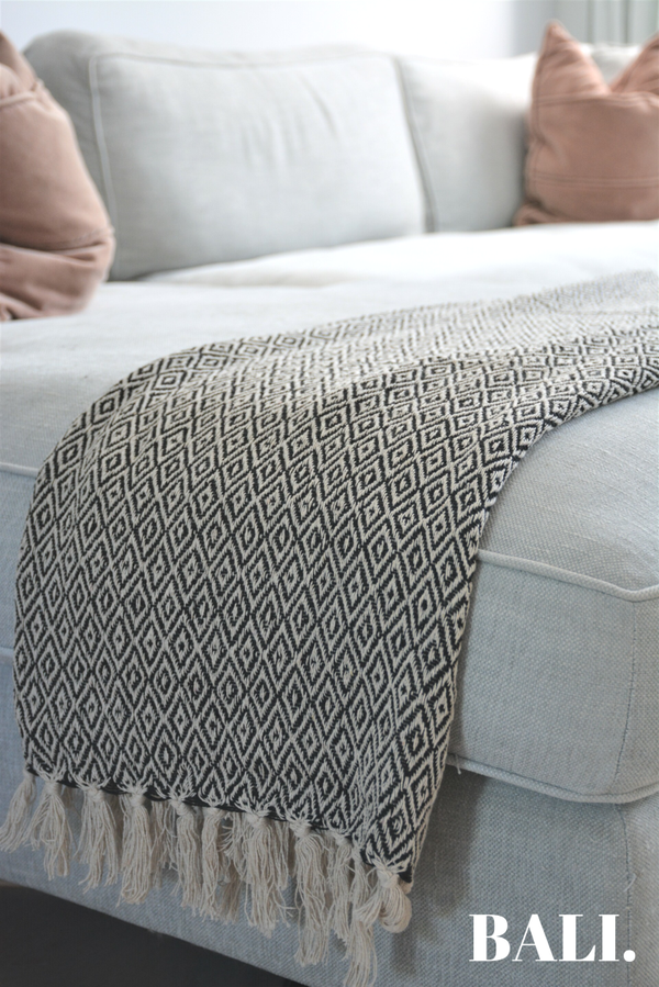 Plaid - zwart/wit (125x150)