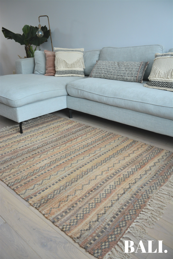 Jute Vloerkleed | naturel patroon (120x180)