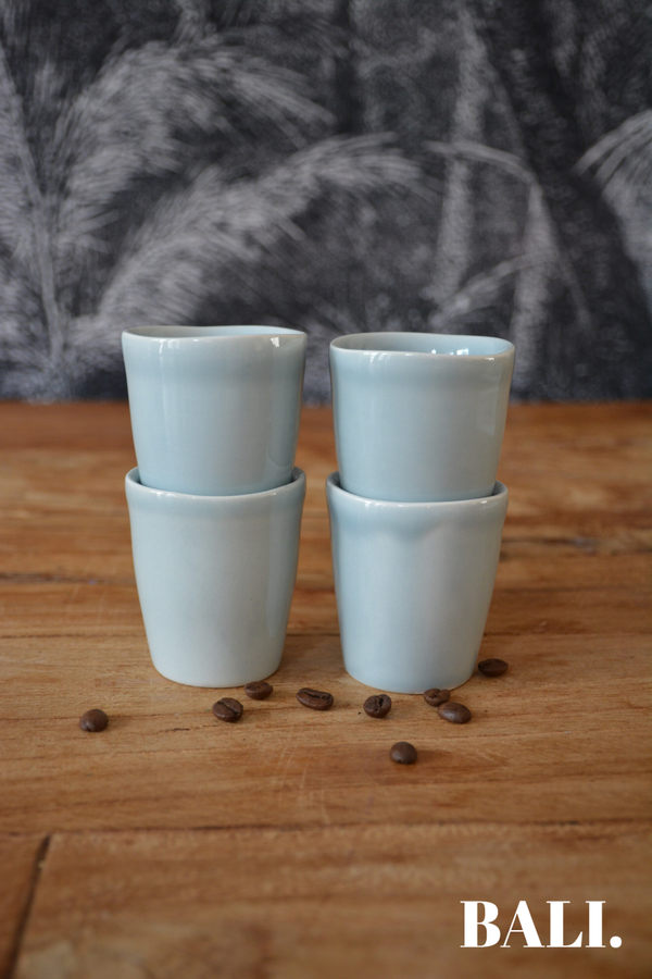 Espresso Kopjes Plain | licht blauw (4x)