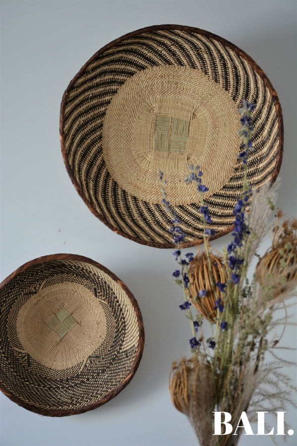 Rotan Wandschalen - HAND MADE - (48⌀ +35⌀) | No. 25