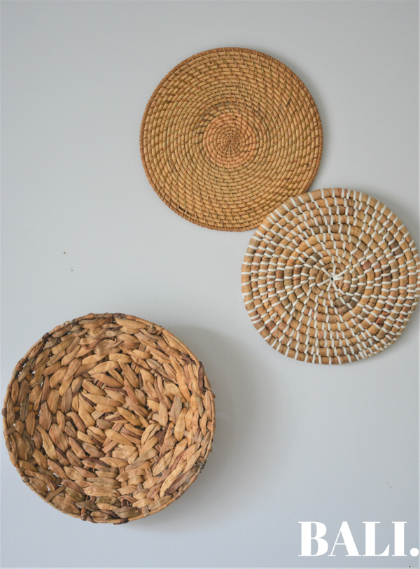 Rieten wanddecoratie - BALI Breeze (3 stuks)