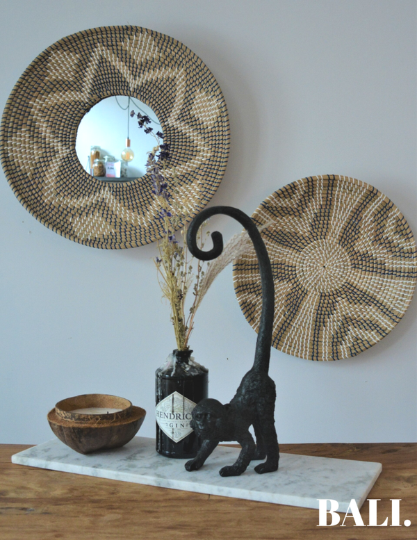 Wandborden met spiegel XL (2 stuks)