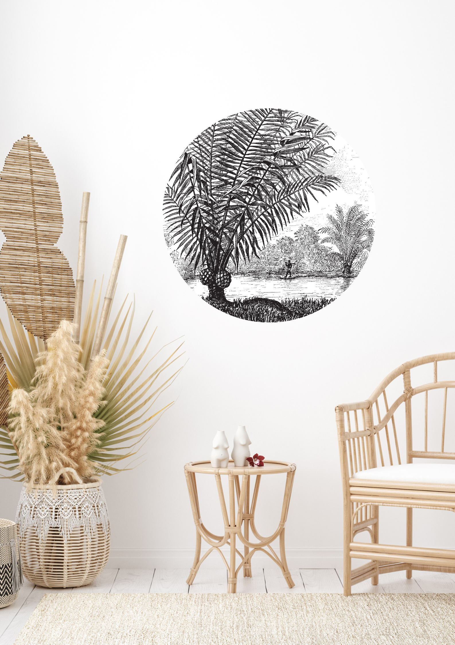 Muurcirkel - Binnen & buiten - Jungle Palm | BALI. Lifestyle