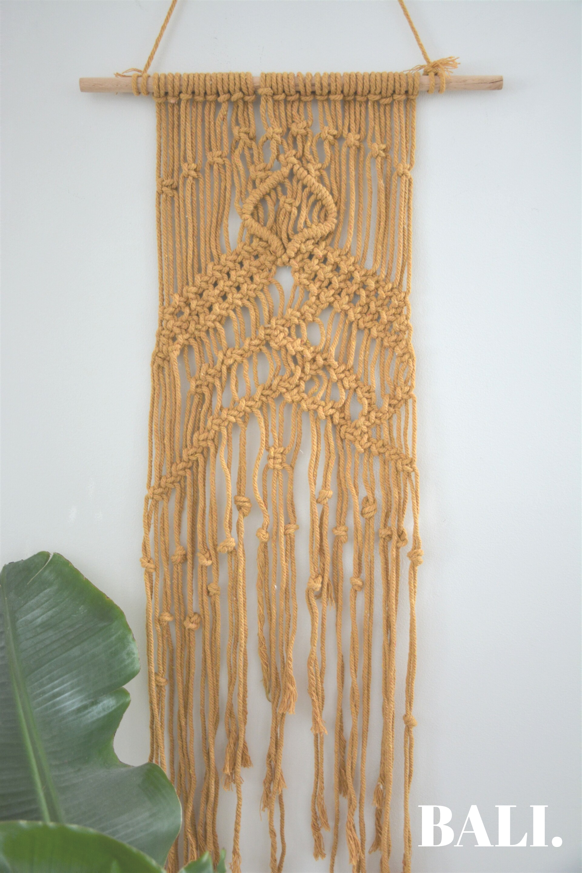 Macramé - oker geel (25x82)