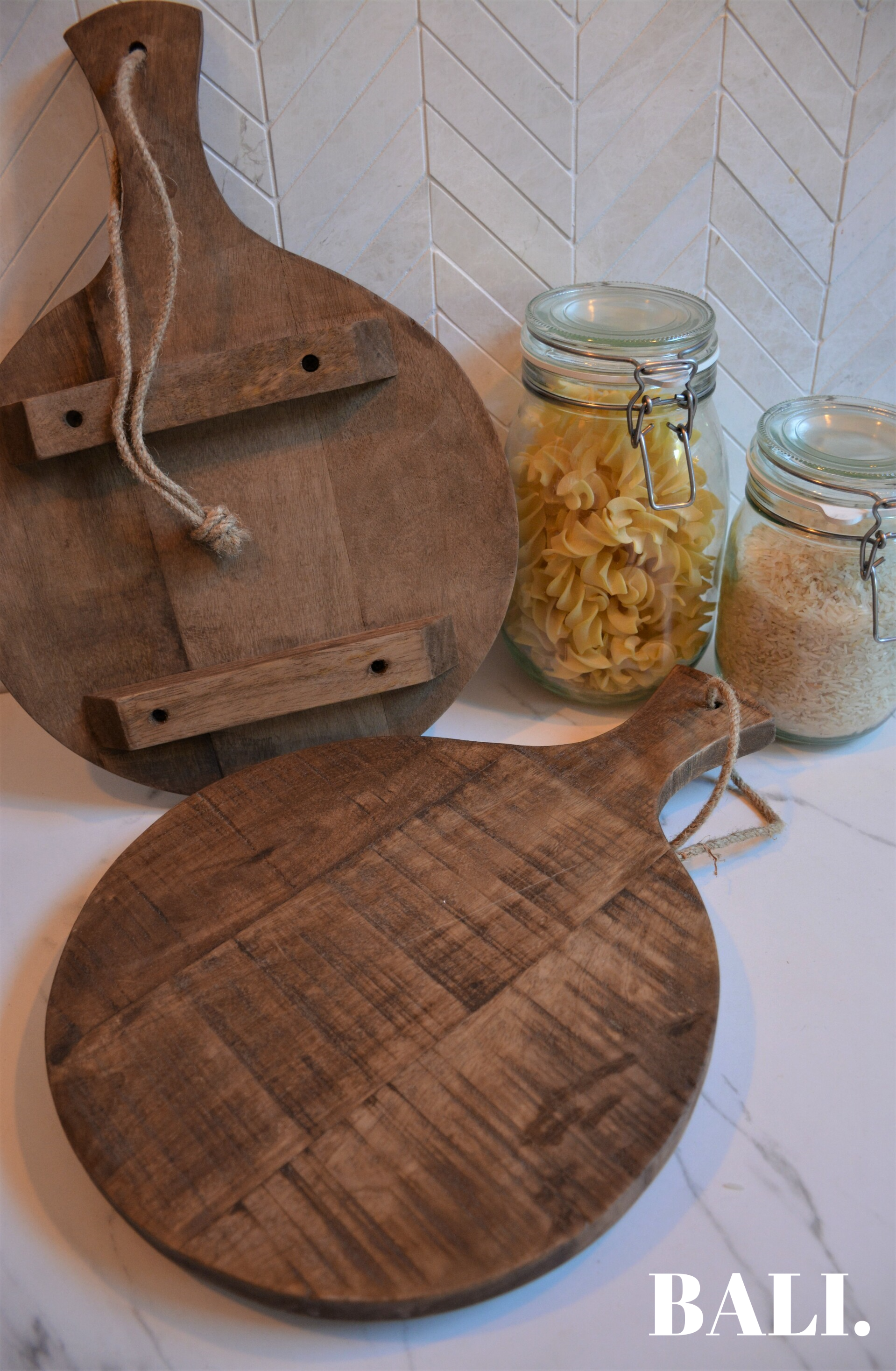 Ronde luxe houten borrelplank M (27x37)