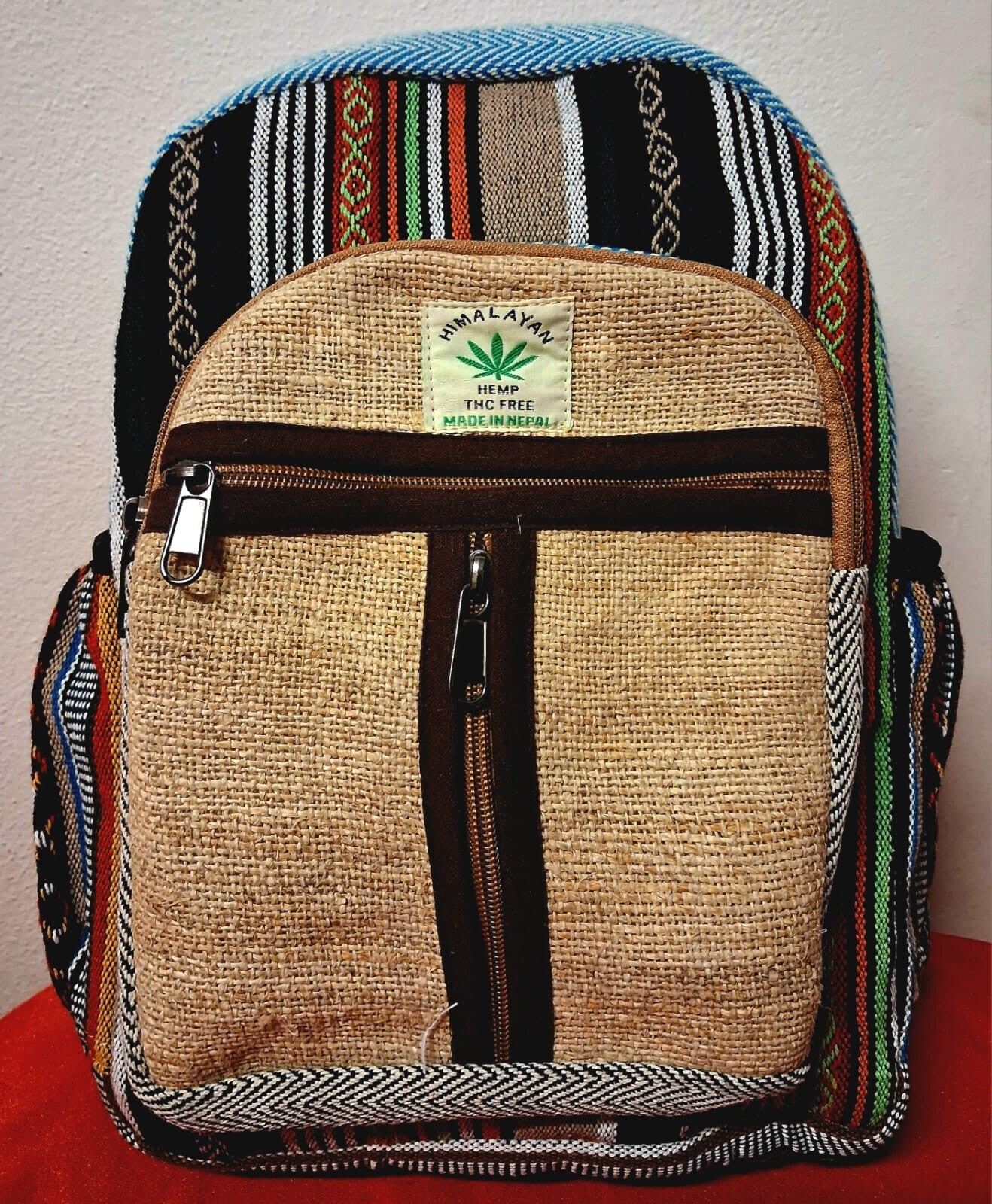 Zaino medio in canapa e cotone #1