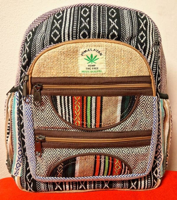 Zaino medio in canapa e cotone #10
