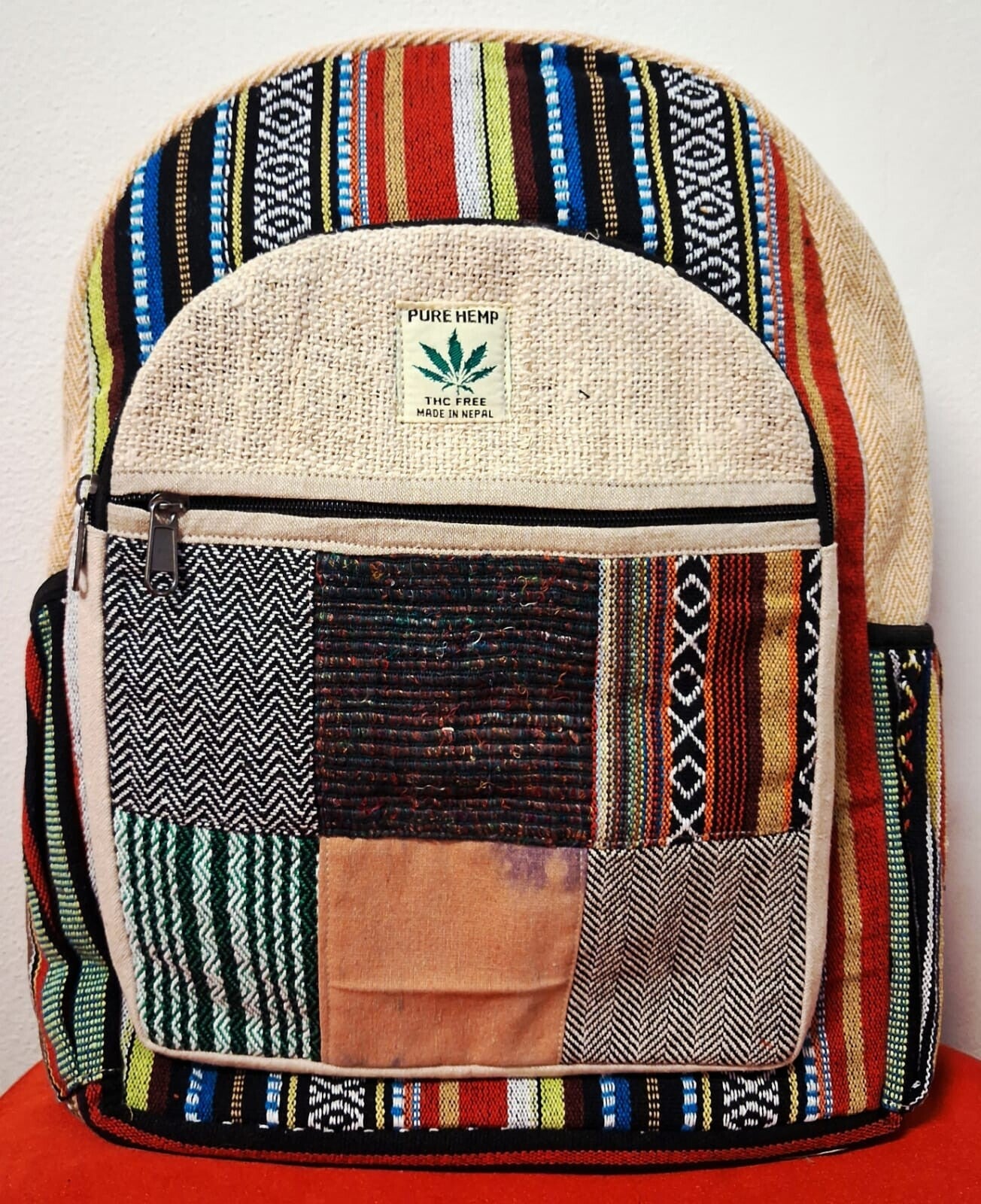 Zaino grande in canapa e cotone #10