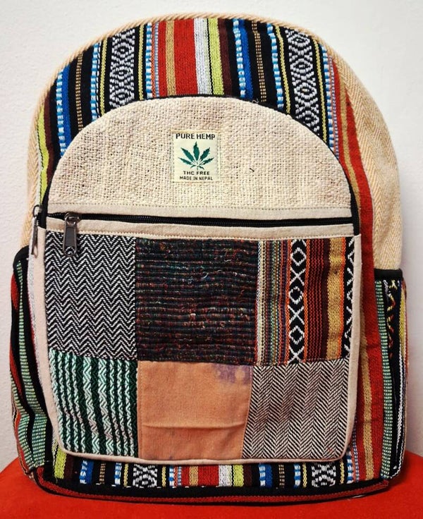 Zaino grande in canapa e cotone #10