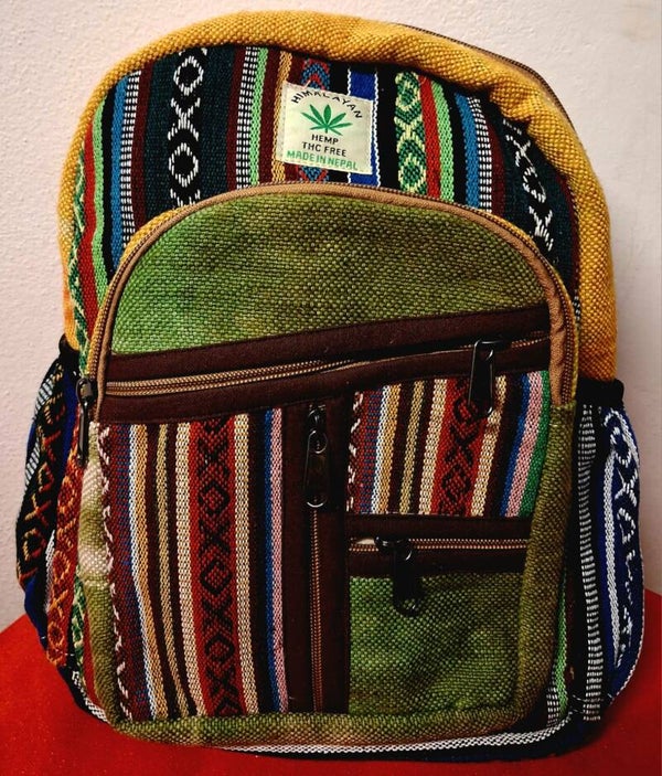 Zaino medio in canapa e cotone #4