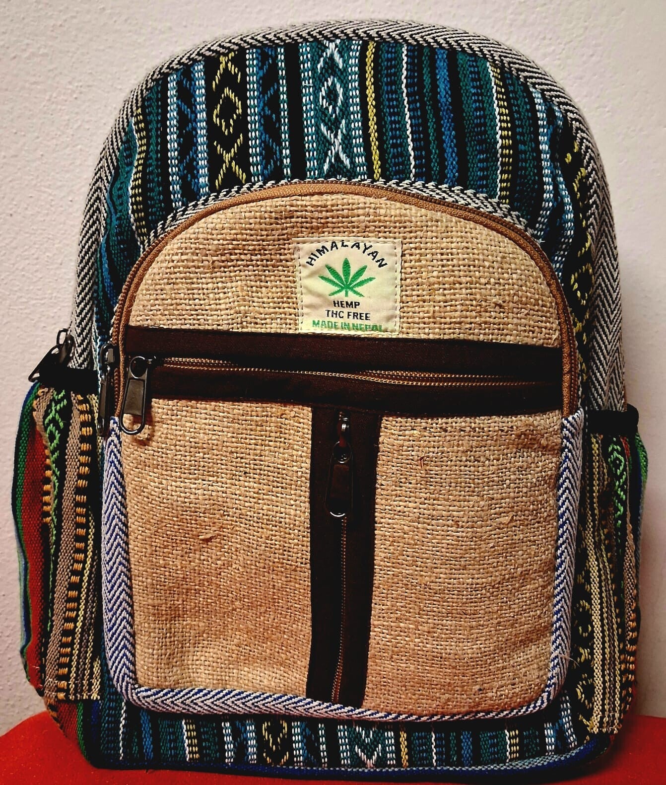 Zaino medio in canapa e cotone #5