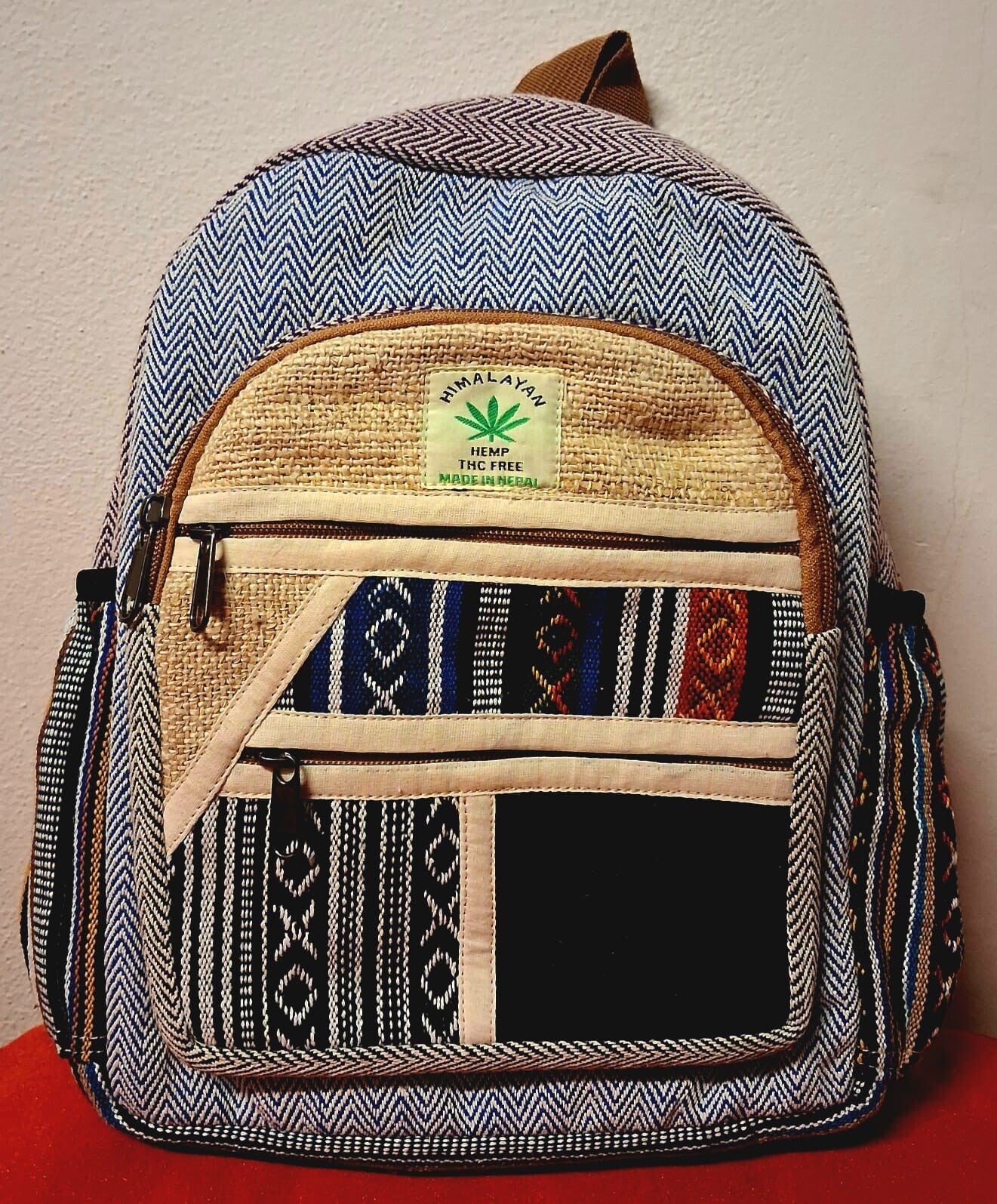 Zaino medio in canapa e cotone #6