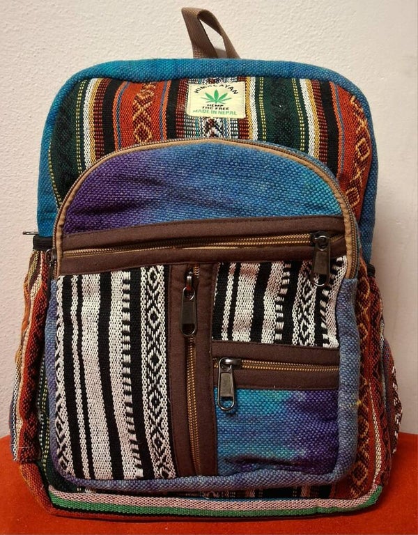 Zaino medio in canapa e cotone #8