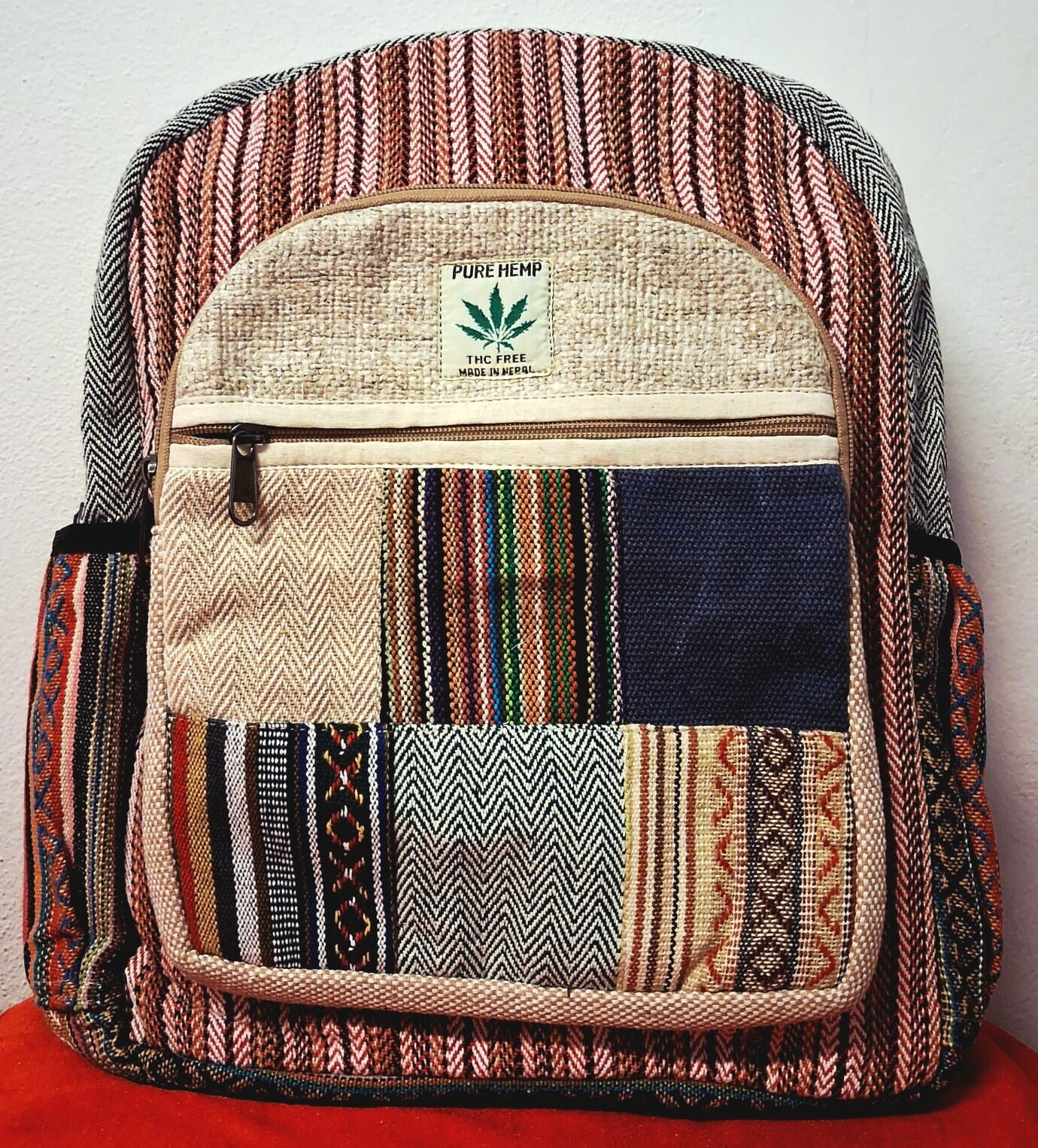 Zaino grande in canapa e cotone #8
