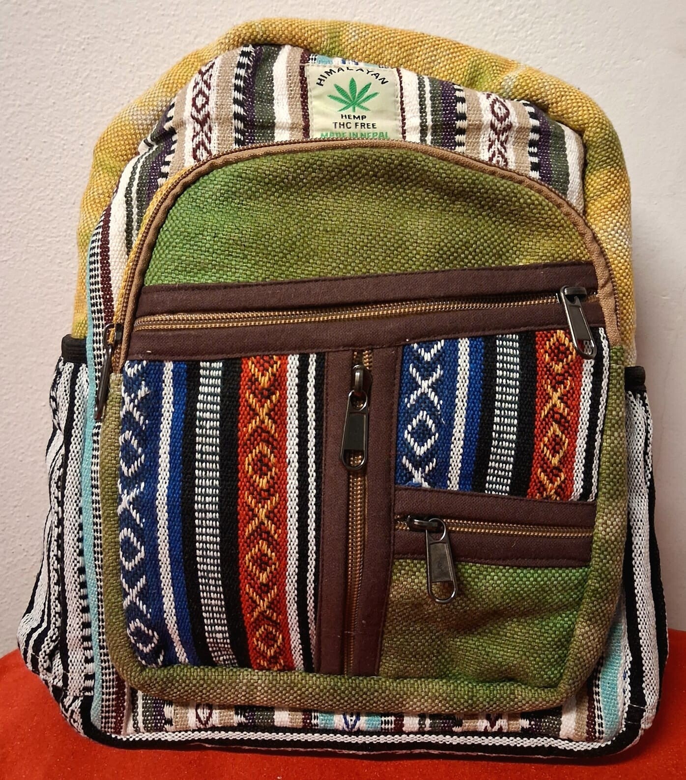 Zaino medio in canapa e cotone #9