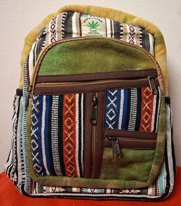 Zaino medio in canapa e cotone #9