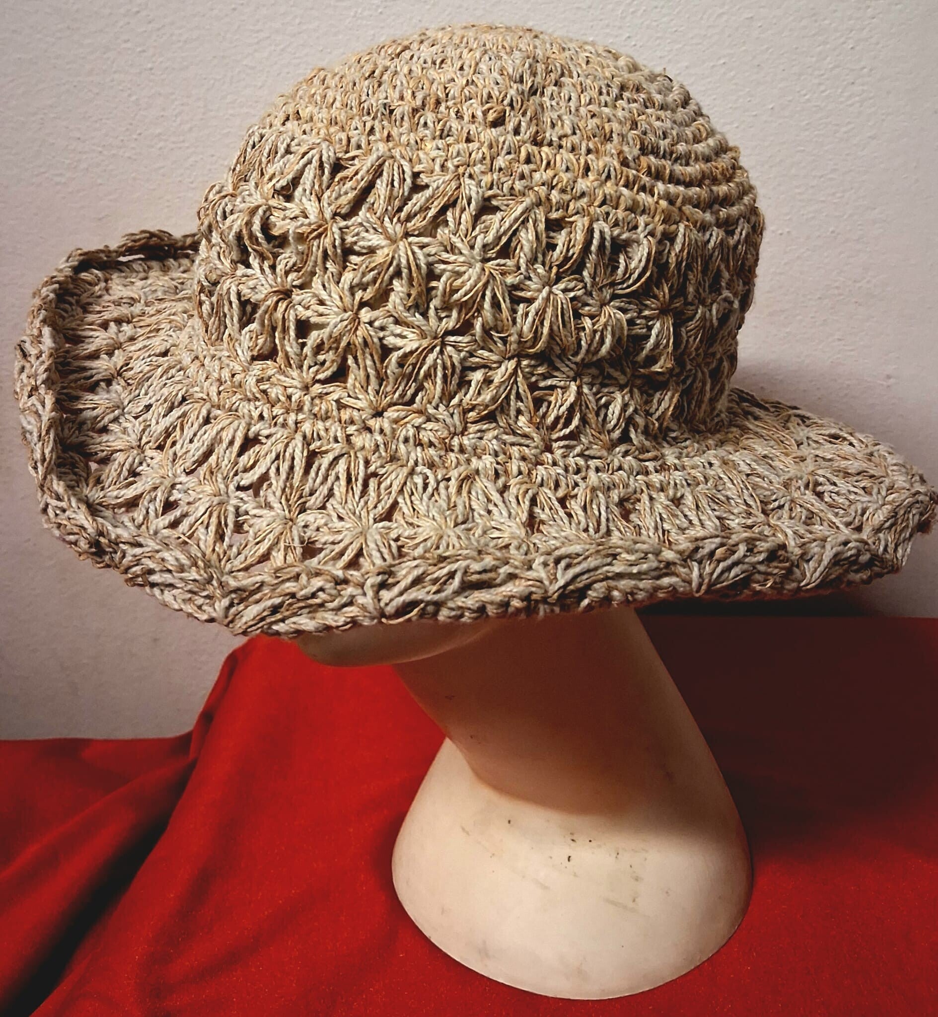 Cappello in canapa naturale e cotone bio fatto a mano#2