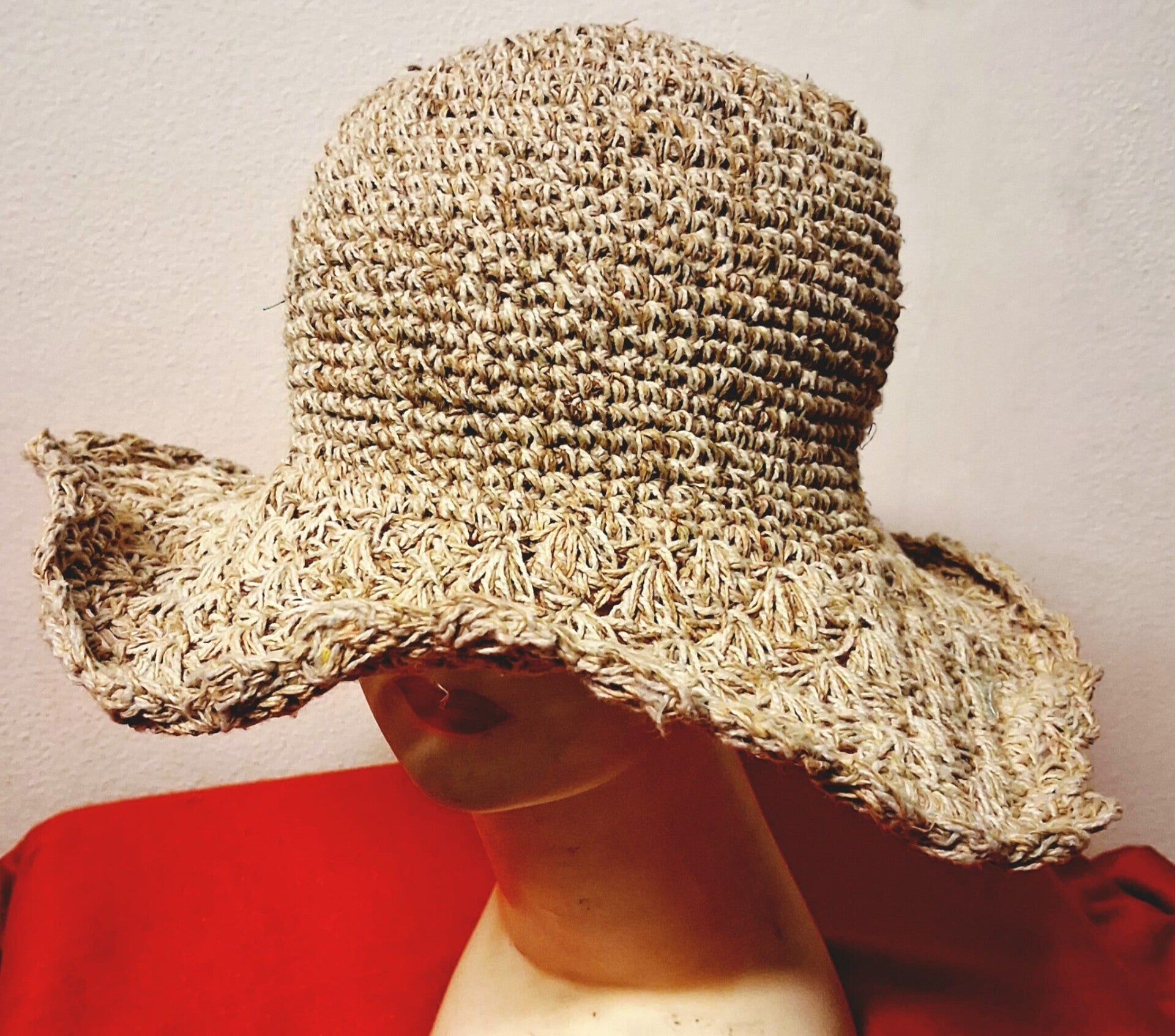 Cappello in canapa naturale e cotone bio fatto a mano#3