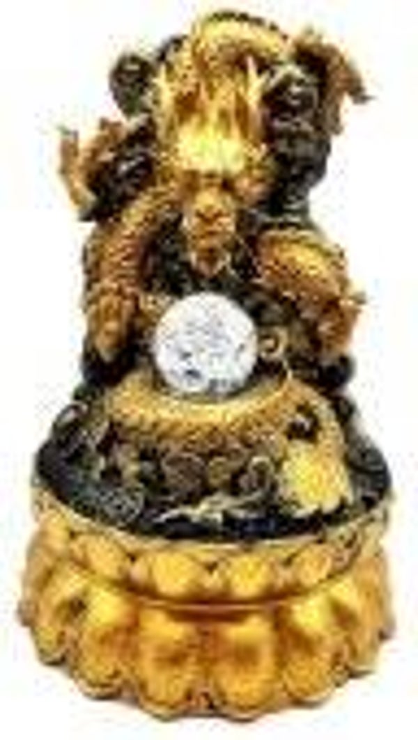 Fontaine Résine Dragon Doré 30cm