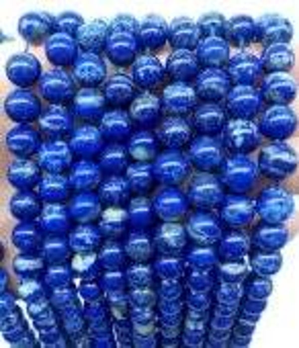 Perles Lapis Lazuli 'AA' 10mm sur fil 40cm