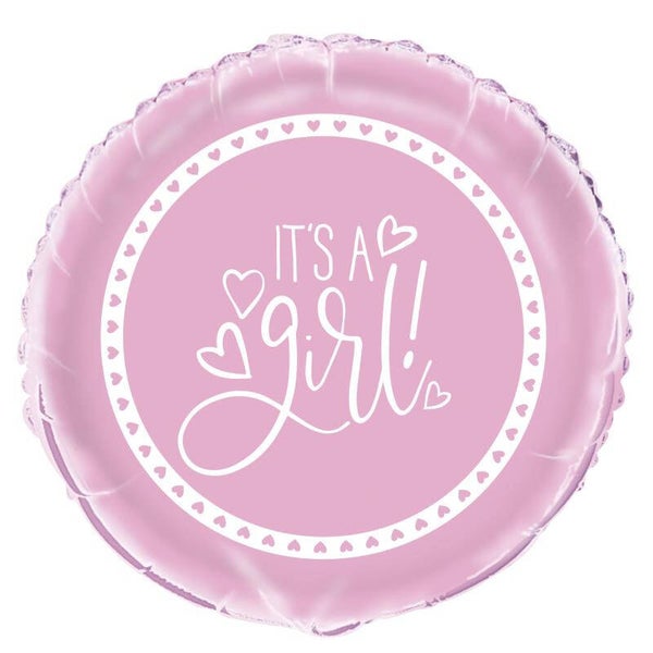 Ballon mylar rose - 45 cm - it's a girl - baby shower
