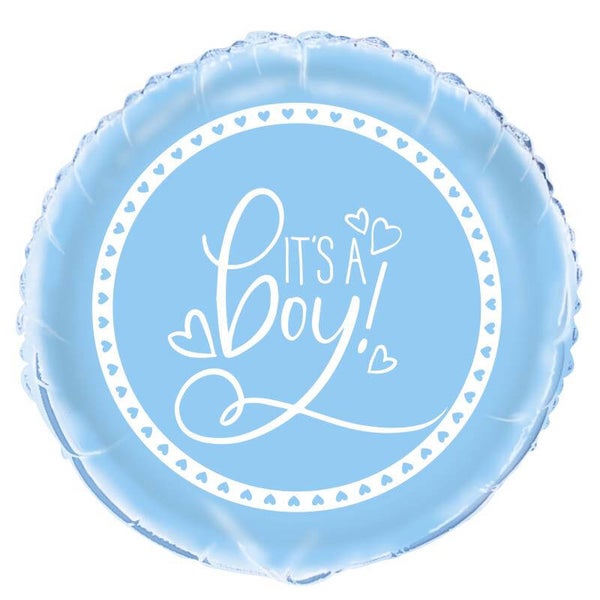 Ballon mylar bleu - 45 cm - it's a boy - baby shower